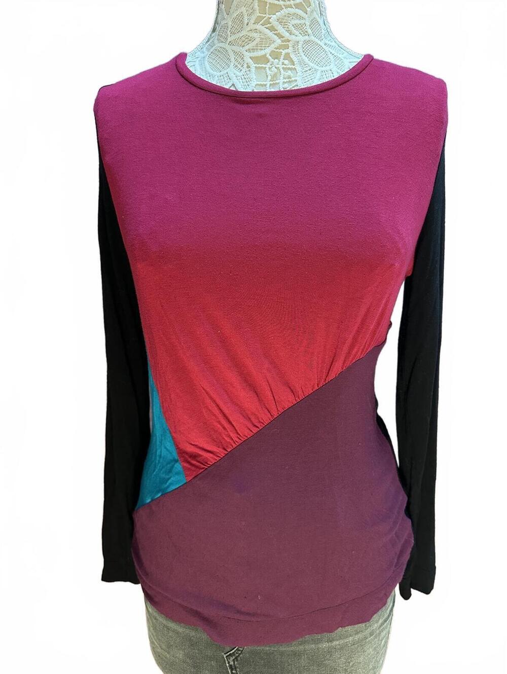 Narciso Rodriguez Long Sleeve Top with Black Sleeves